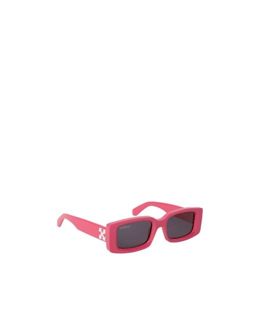 Off-White c/o Virgil Abloh Pink Arthur Rectangular Frame Sunglasses for men