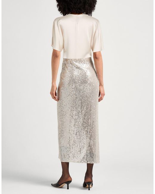 Isabel Marant White Solid Color Satin Short Sleeve Top