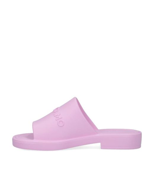 Ferragamo Purple Ferragamo Logo Embossed Slip-On Slides