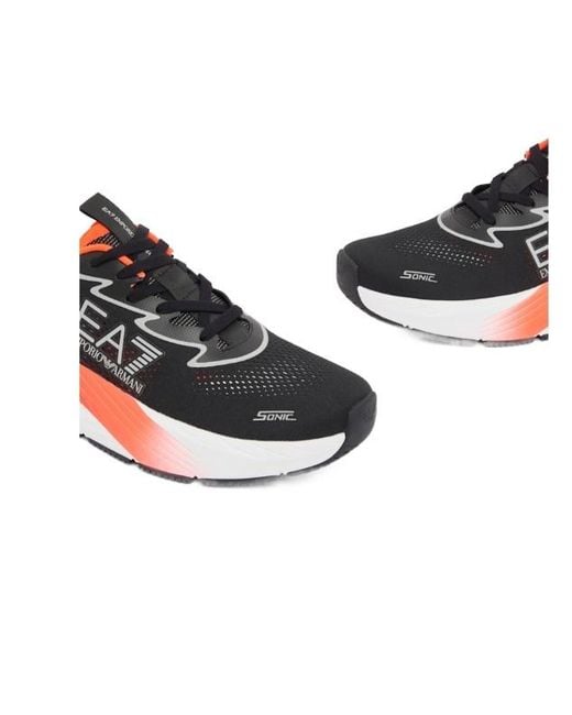 EA7 Blue Mesh Logo Running Shoes for men