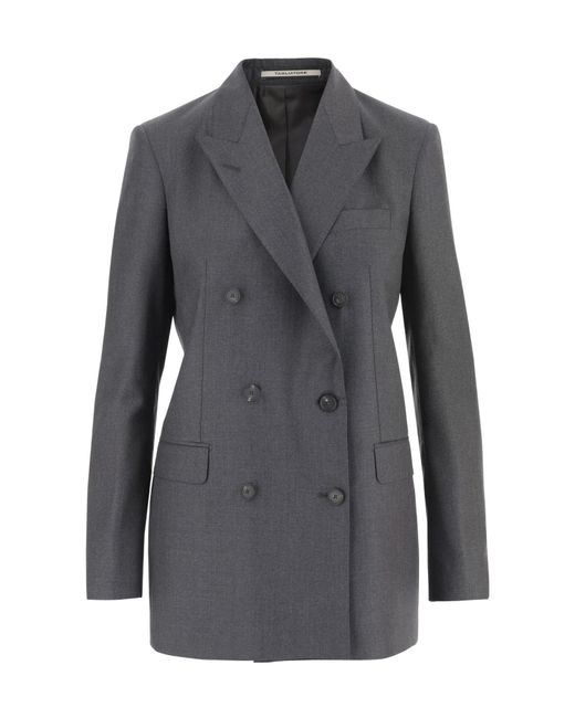 Tagliatore Gray Double-Breasted Tailored Jacket