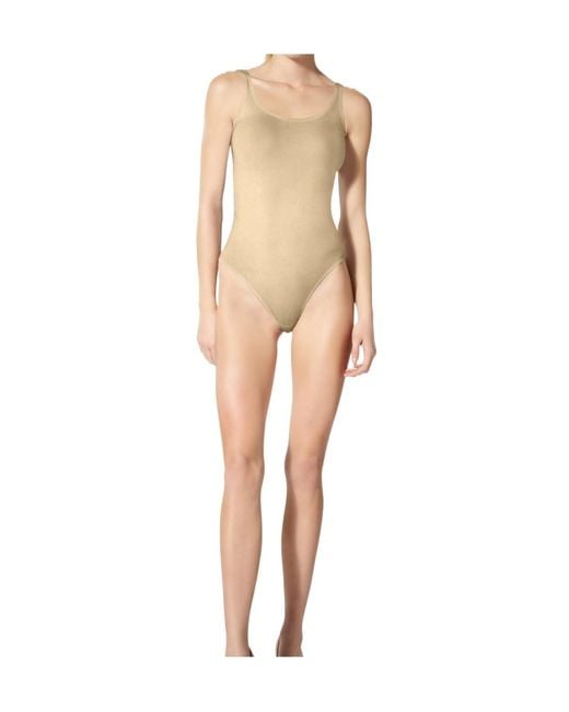 Wolford Natural Jamaika Scoop-Neck Thong Bodysuit