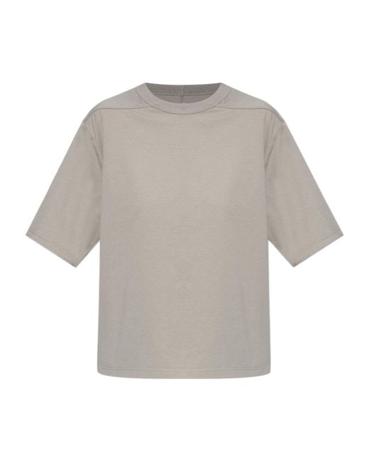 Rick Owens Gray Short Sleeved Crewneck T-Shirt
