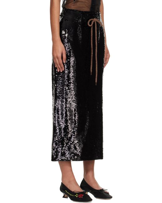 Simone Rocha Black Column Skirt