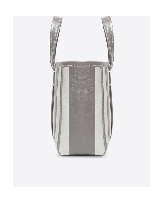 Balenciaga Gray Shopper Barbes Small East-West Da Donna