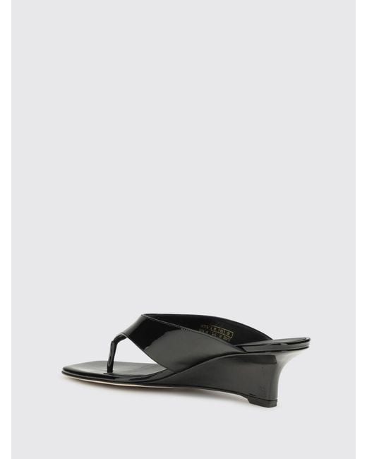 Stuart Weitzman Black Vinnie Wedge Thong 50