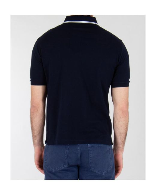 Herno Black Buttoned Polo Shirt for men