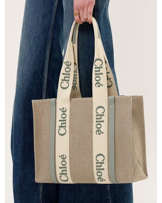 Chloé Natural Woody Tote Bag