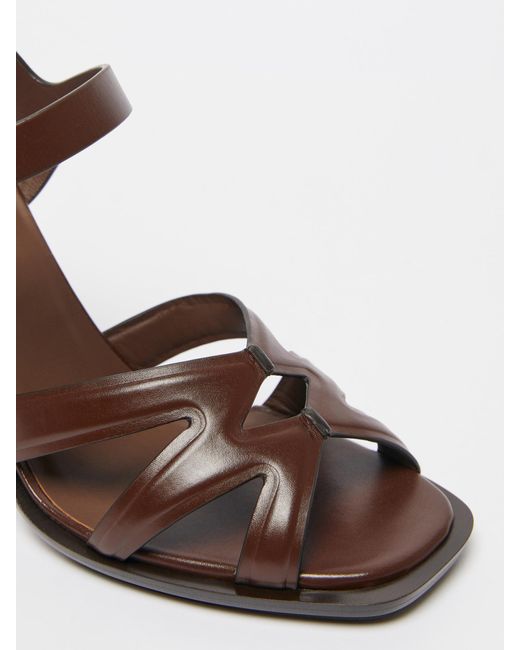 Max Mara Brown Open Toe High Heel Sandals