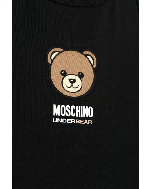Moschino Black Teddy-Logo Dress
