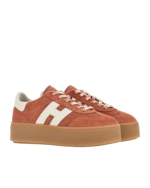 Hogan Brown H698 Platform Sneakers