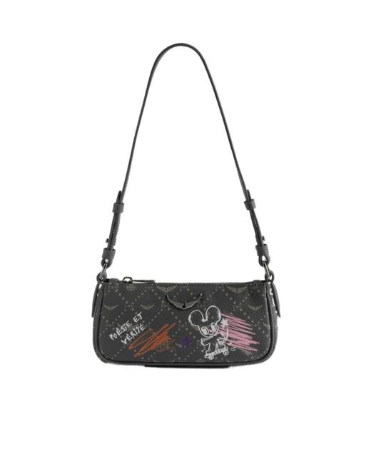Zadig & Voltaire White Z Pocket Monogram Tag Clutch