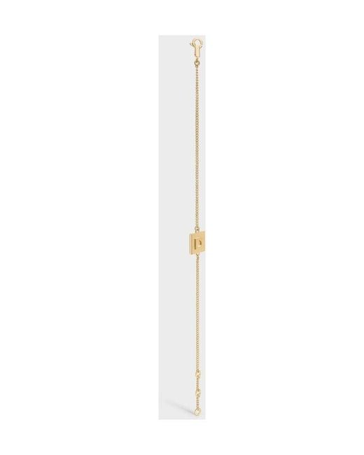 Céline White Alphabet D Bracelet