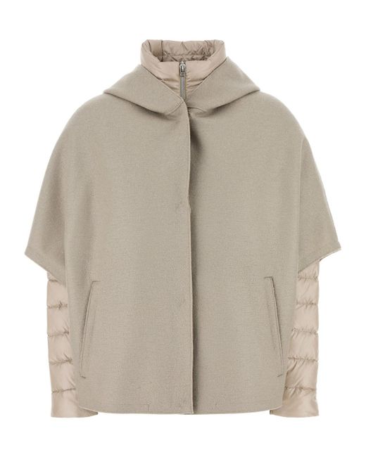 Herno Gray Double Layered Down Jacket