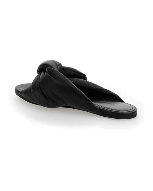 Balenciaga Black Drapy Sandals