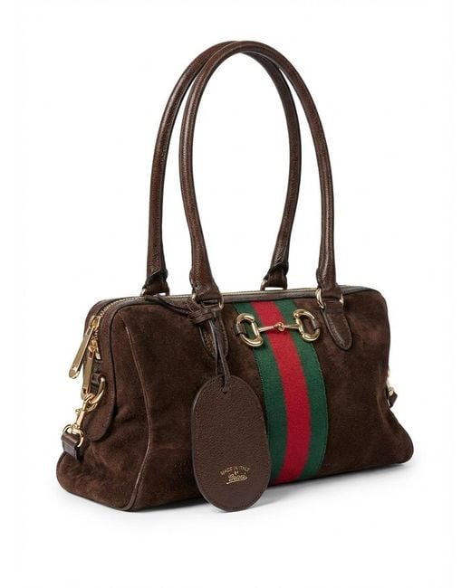 Gucci Brown Borsetto Medium Boston Bag