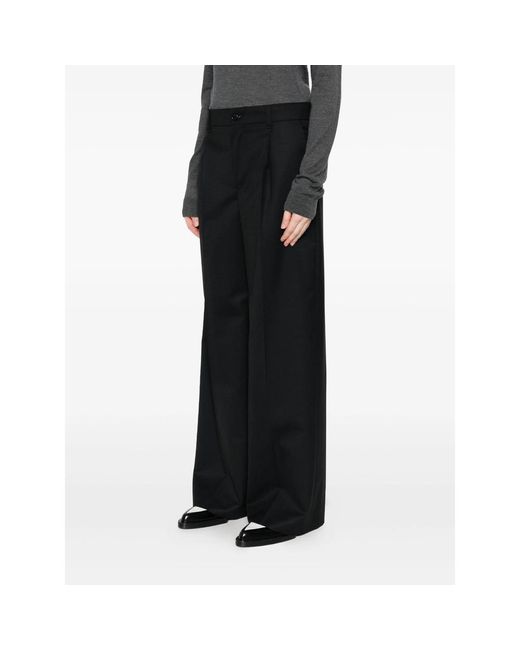 KENZO Black Weave' Wide Leg Pants