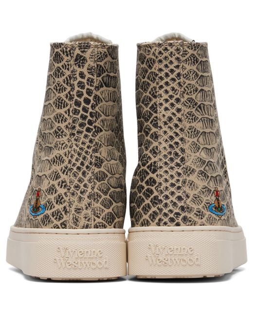 Vivienne Westwood Natural Plimsoll High-Top Sneakers for men
