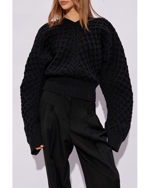 Jacquemus Blue Le Sweater Boule Torsade Oversized Jumper