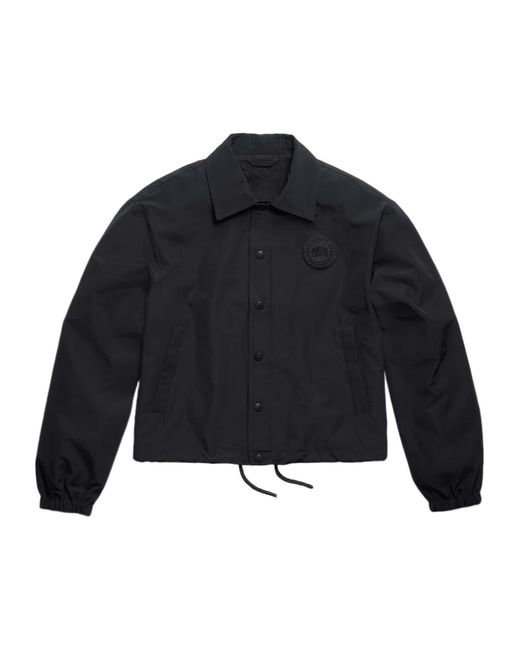 Canada Goose Blue Button-Up Drawstring Jacket