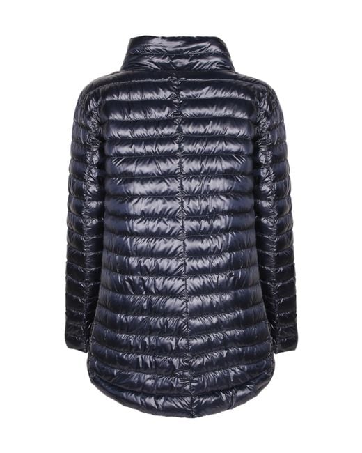 Herno Blue Reversible Button-Up Down Jacket
