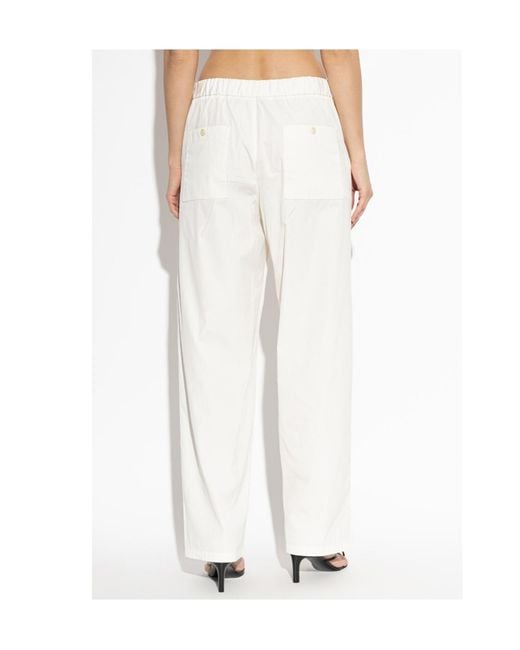 Jil Sander White Cargo Trousers