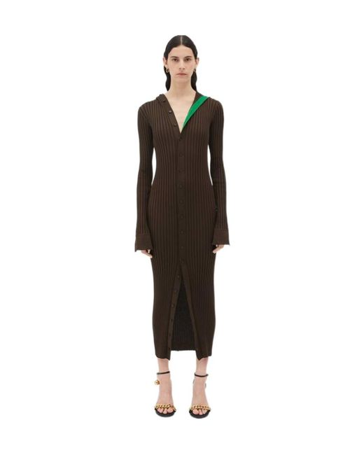Bottega Veneta Multicolor Lightweight Ribbed Hooded Dress
