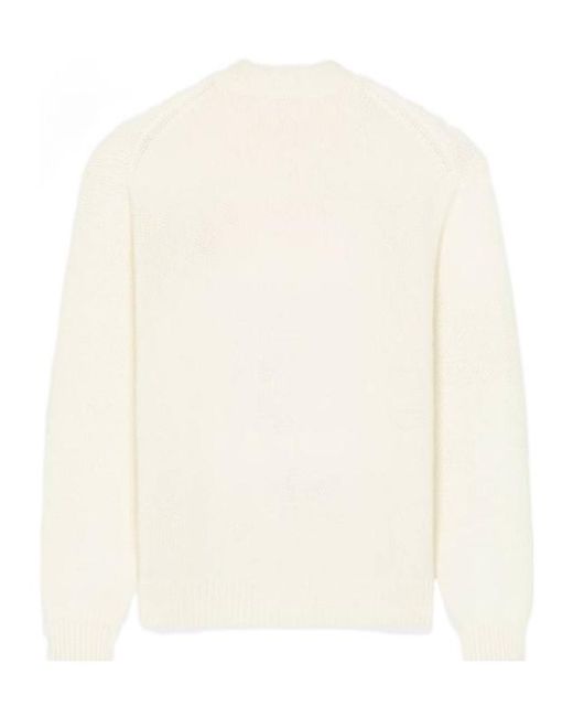 KENZO White Lucky Tiger Knitted Jumper for men