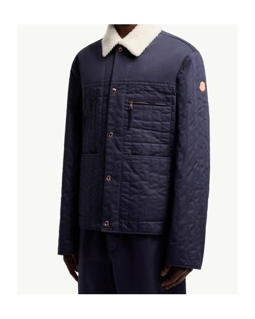 Moncler Blue X Gilga Farm By Donald Glover Kishus Padded Shirt Jacket for men