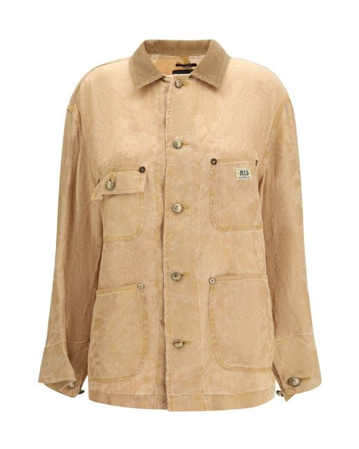 R13 Natural Evelyn Chore Workwear Jacket