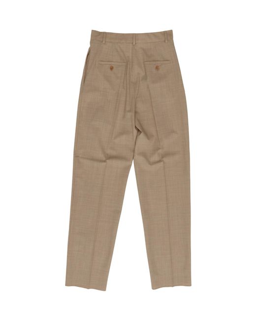 Max Mara Natural Pleat Detailed Tapered Trousers