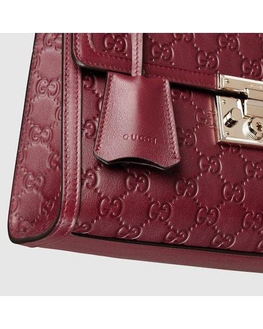 Gucci Red Padlock Medium Shoulder Bag