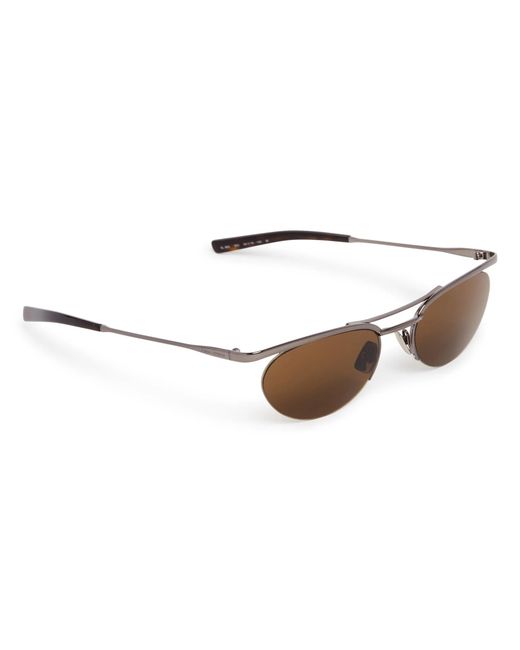 Saint Laurent White Eyewear Sl 862 Oval Frame Sunglasses