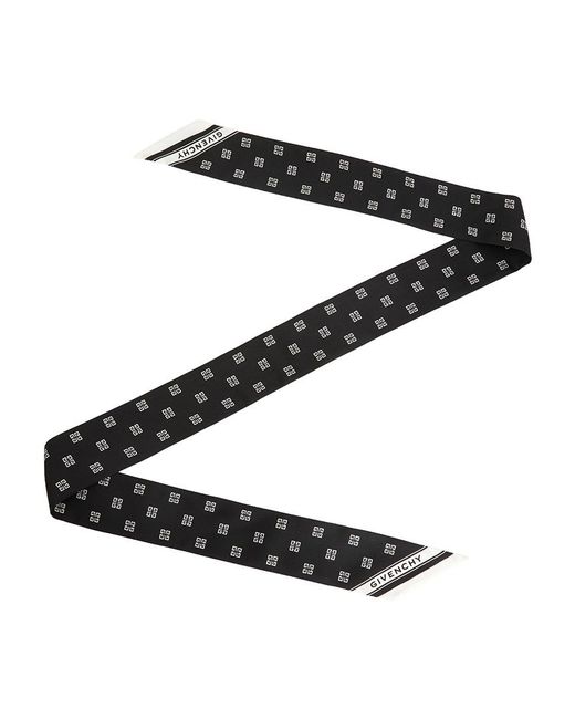 Givenchy Black Pointed Silk Scarf