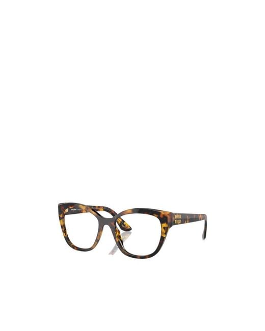 Miu Miu White Eyewear Square Frame Glasses