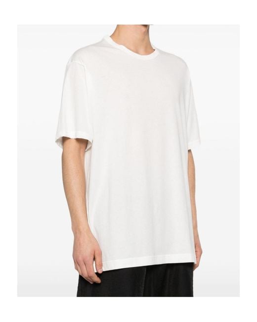 Yohji Yamamoto White Oversized T-Shirt for men