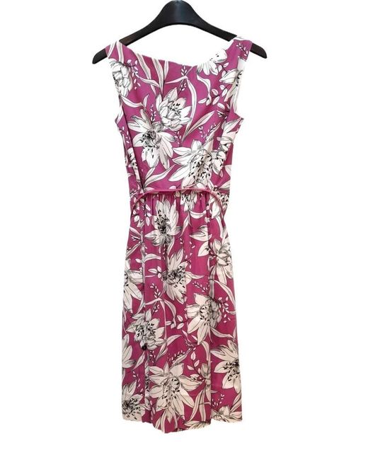 Max Mara Red Patterned Dress