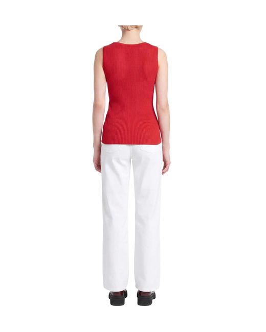 Max Mara Solid-Colored Sleeveless Knit Top