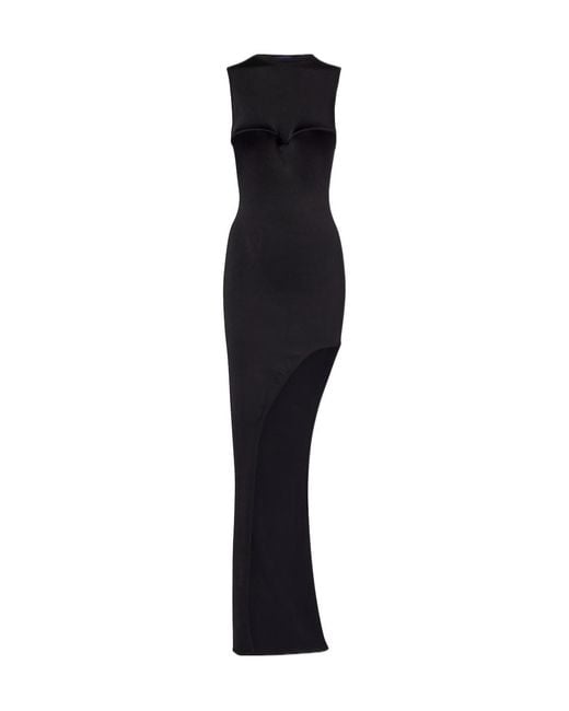 Jean Paul Gaultier Black Jersey Maxi Dress