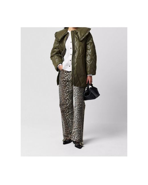 Ganni Green Quilt Jacket