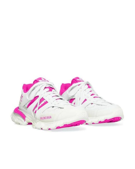 Balenciaga Pink X Adidas Track Forum Panelled Sneakers