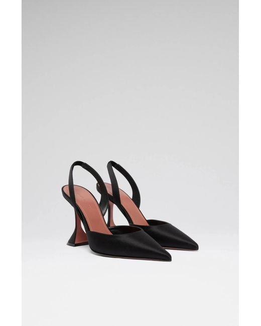 AMINA MUADDI Black Pointed-Toe High Heels