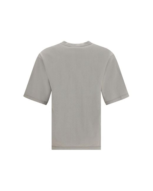 Dolce & Gabbana Gray Logo Printed Crewneck T-Shirt for men