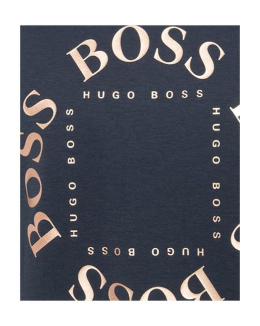 Boss Blue Round-Necked Logo Sweater for men