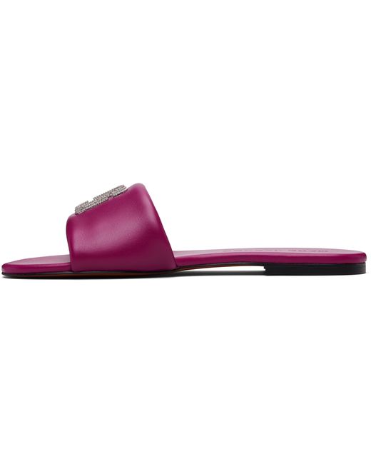Marc Jacobs Purple Logo Flat Sandals