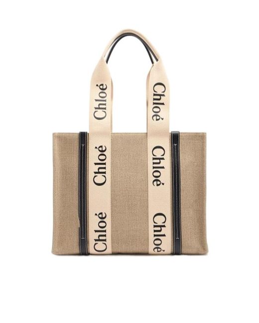 Chloé Natural Double-Handle Tote Bag