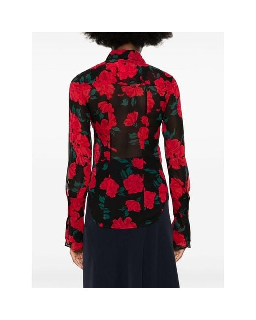 Equipment Red Mahalia Blouse