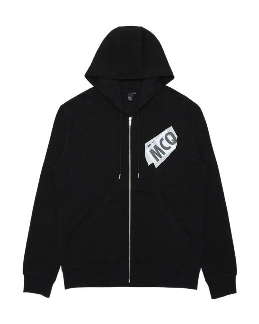 McQ Alexander McQueen Black Hooded Casual Jacket for men