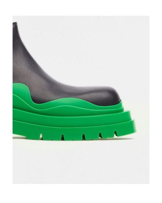 Bottega Veneta Green Tire Chelsea Ankle Boot for men