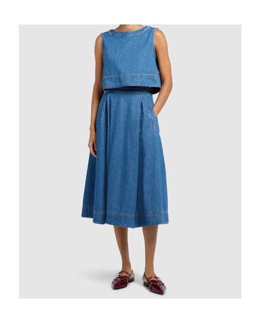 Weekend by Maxmara Blue Sleeveless Denim Top